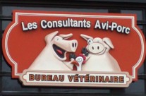 Les Consultant Avi-Porc – Enseigne sculpté