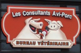 Les Consultant Avi-Porc – Enseigne sculpté