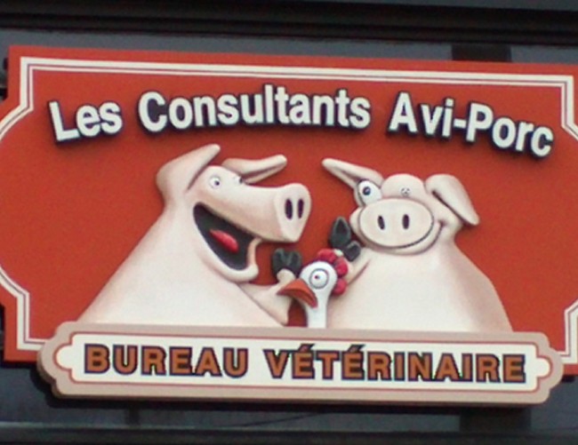 Les Consultant Avi-Porc – Enseigne sculpté