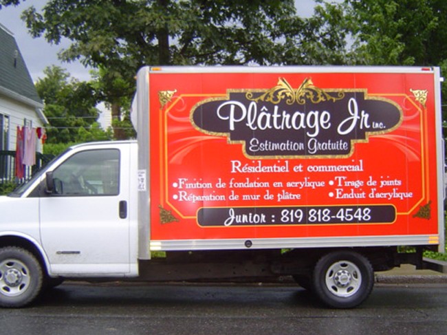 Plâtrage JR -Lettrage
