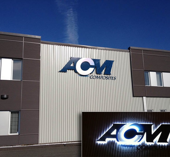 ACM – Enseigne murale lumineuse