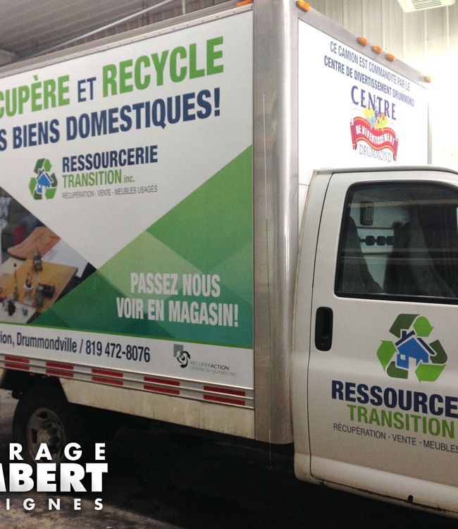 Ressourcerie Transition – Lettrage Cube